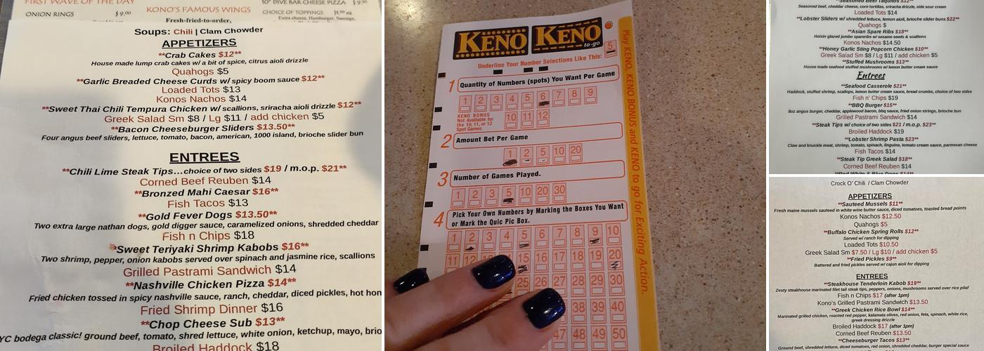 Johnny Kono's Bar & Grill Menu