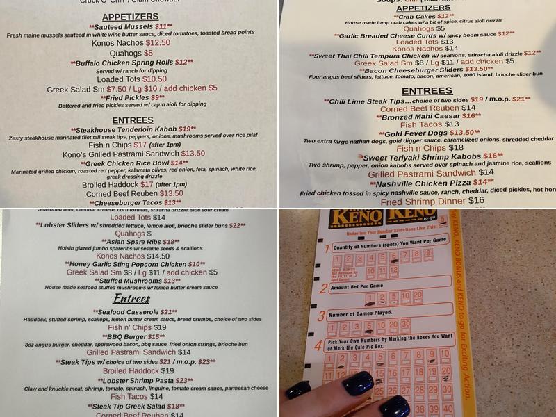 Johnny Kono's Bar & Grill Menu