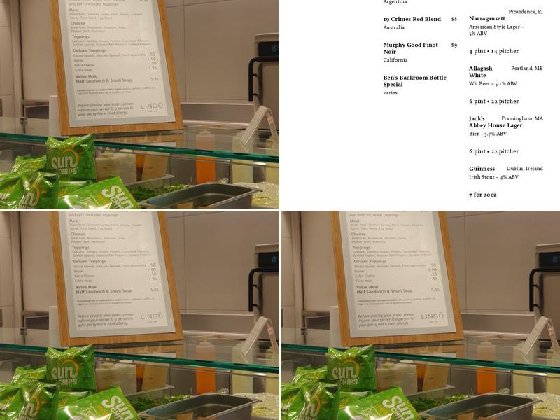 Lingo Cafe + Bar Menu