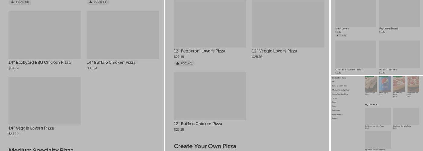 Pizza Hut Menu