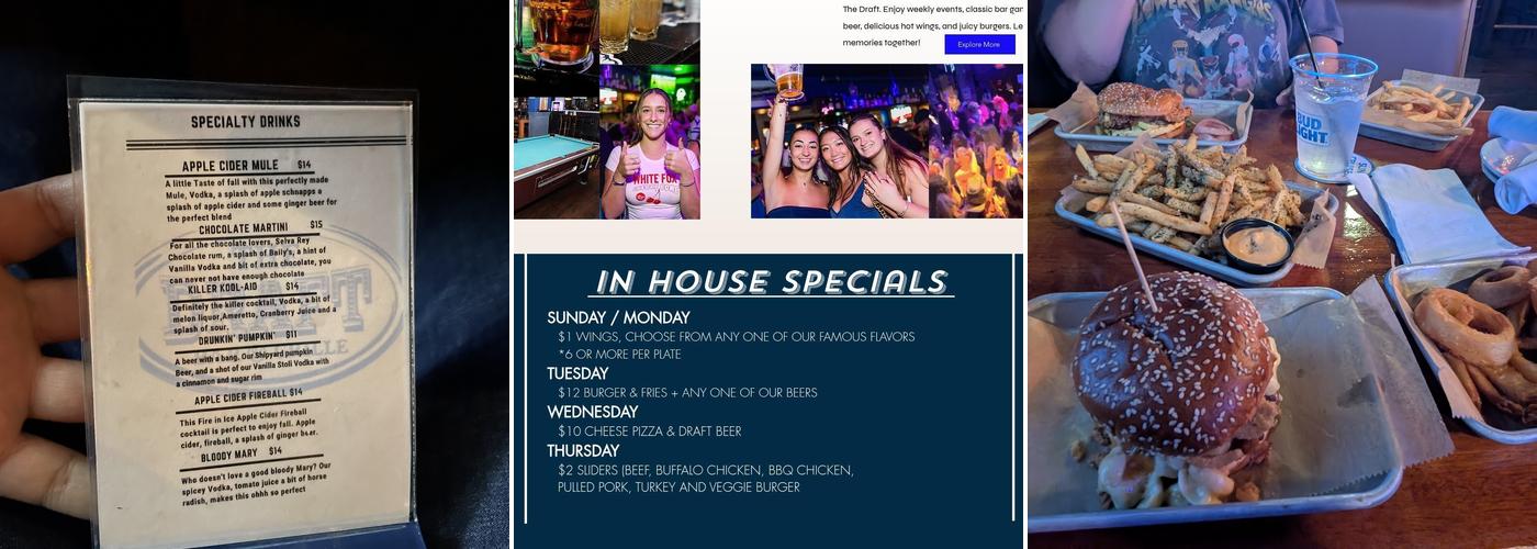 The Draft Bar and Grille Menu