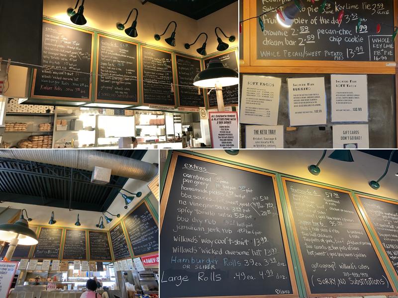 Willard's Real Pit BBQ Menu