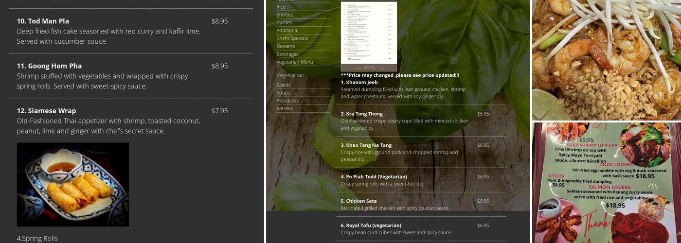 Thai Basil Menu