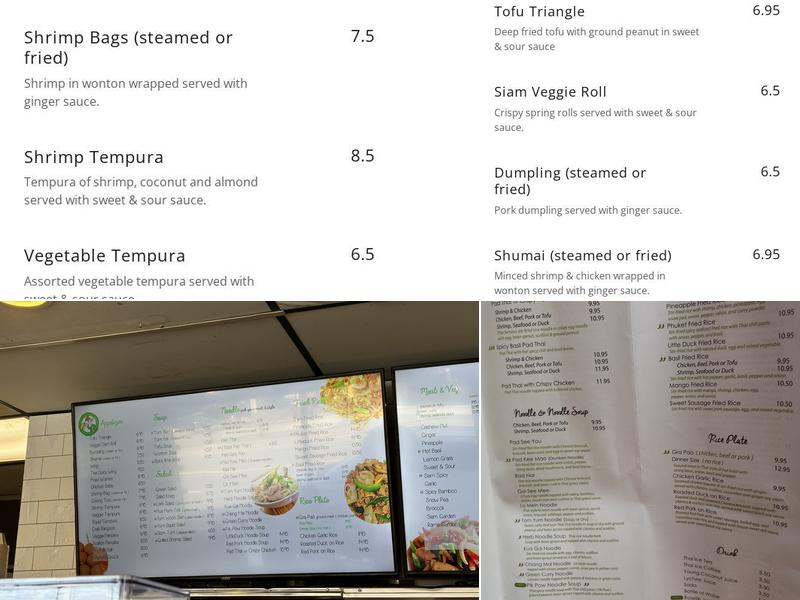 Little Duck Thai Restaurant Menu