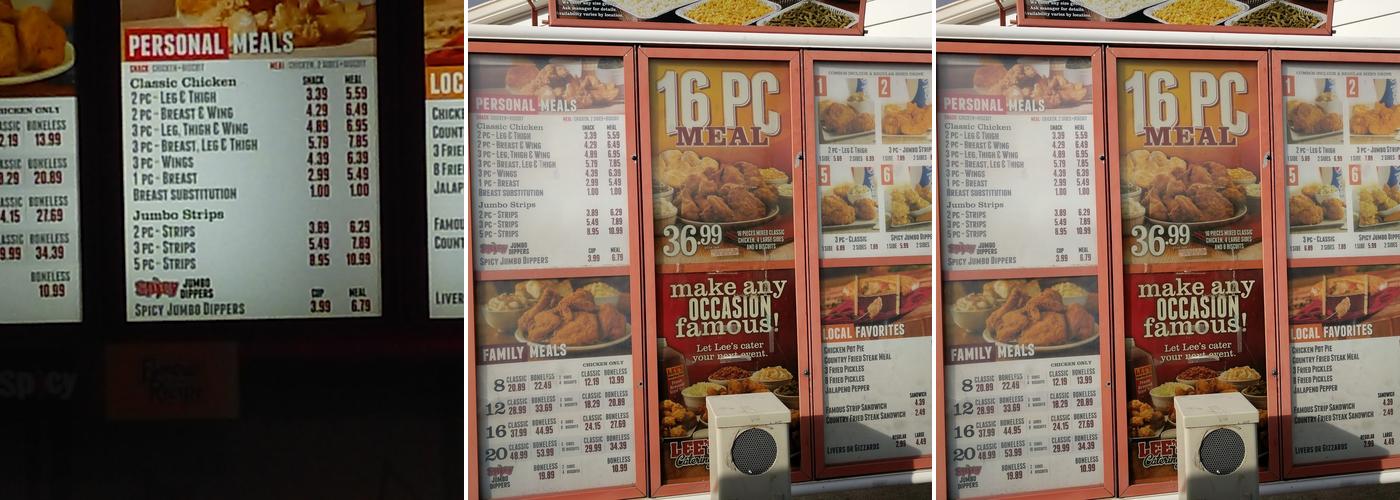 Lee's Famous Recipe Chicken Menu