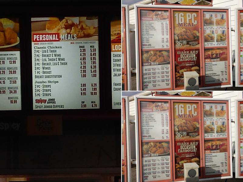 Lee's Famous Recipe Chicken Menu