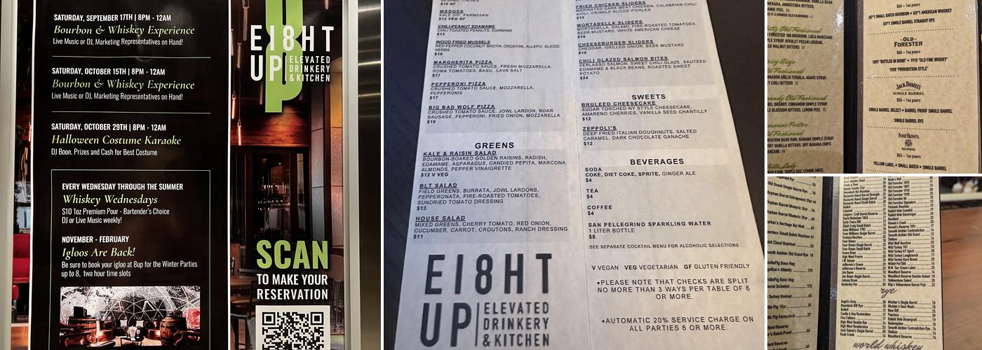 8UP Elevated Drinkery & Kitchen Menu