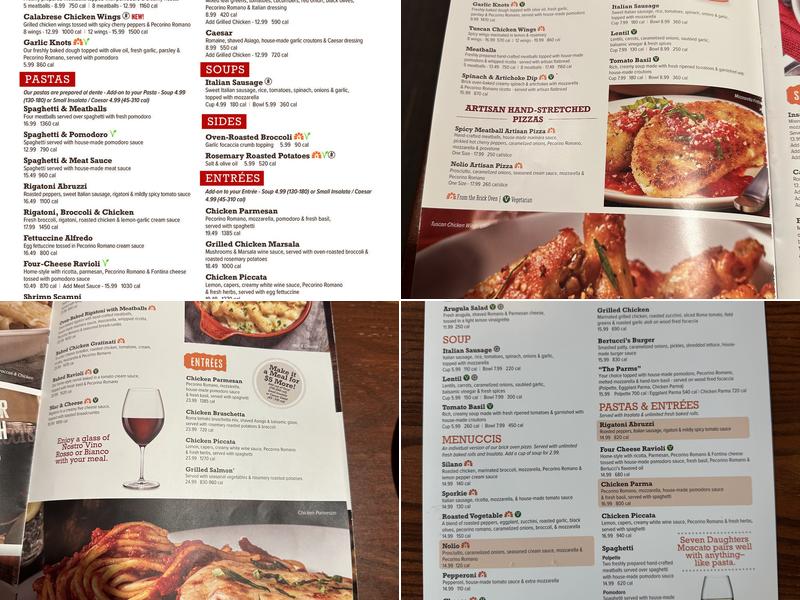 Bertucci's Italian Restaurant Menu