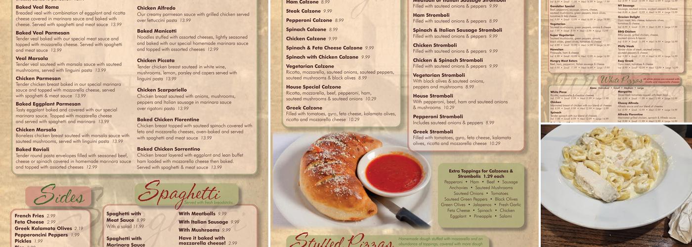 Gondolier Menu