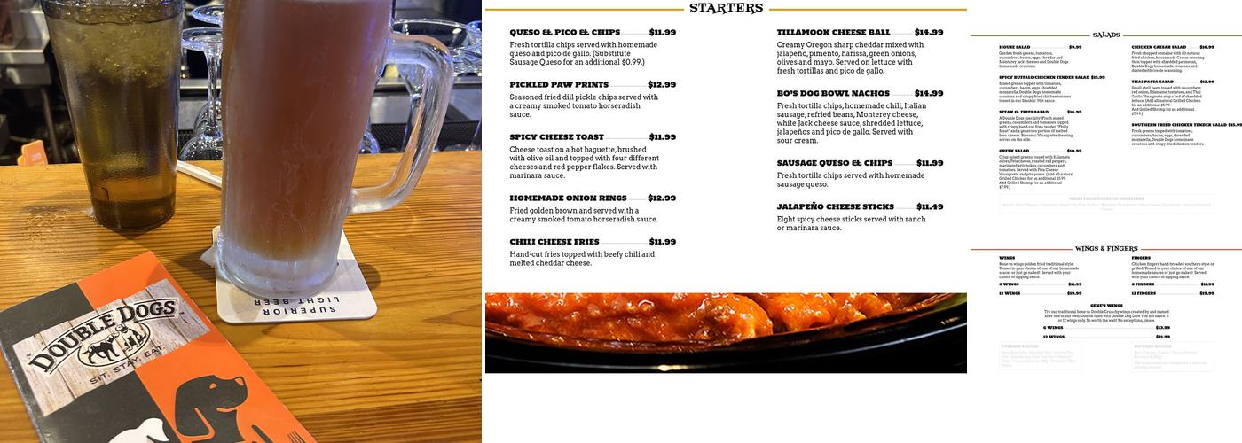 Double Dogs Menu