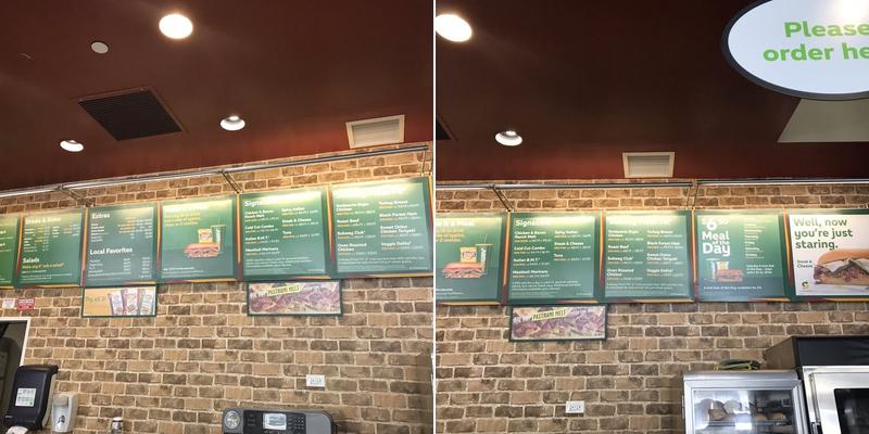 Subway Menu