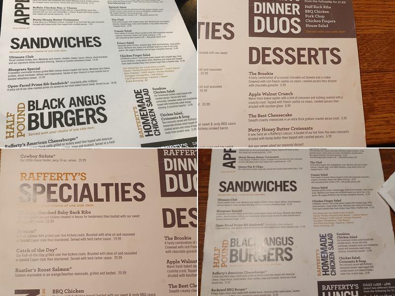 Rafferty's Restaurant & Bar Menu