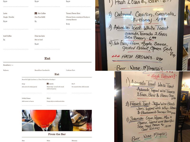 Mama D's Cafe Mercantile Menu