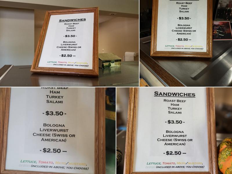 Duchess Variety Store Menu