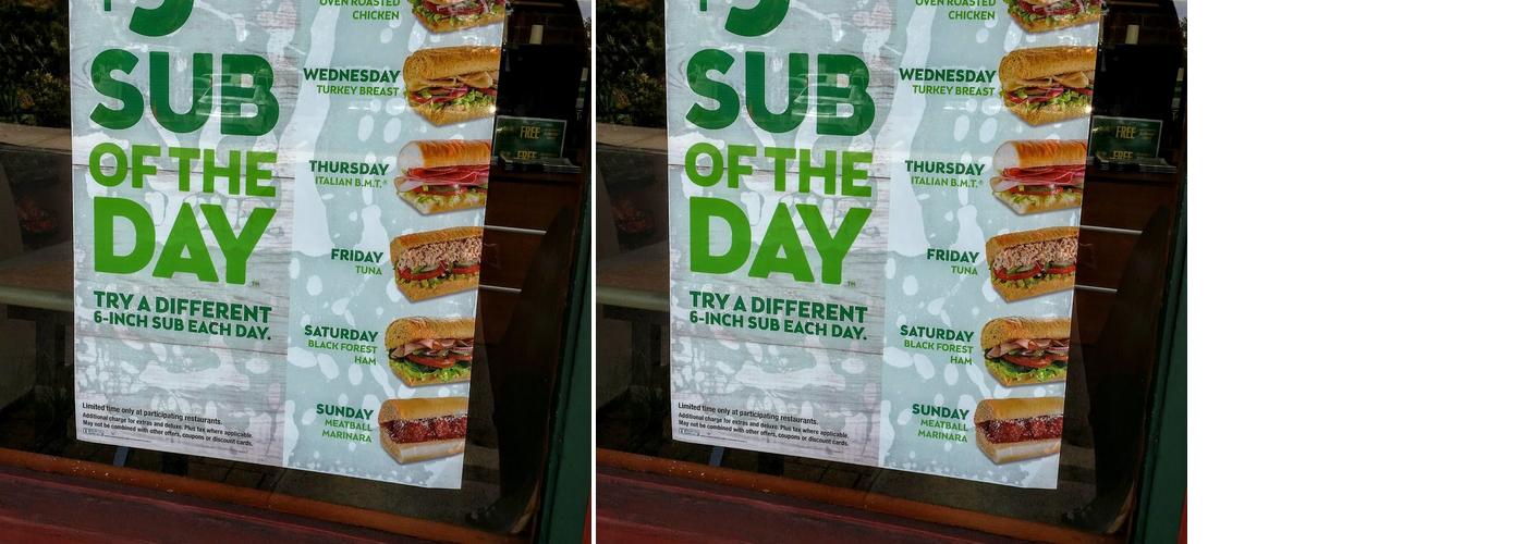 Subway Menu
