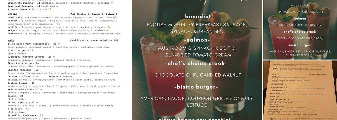 The Bistro Menu