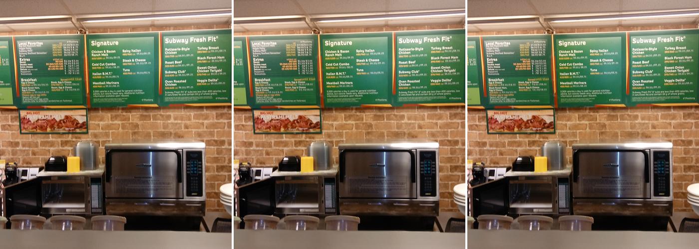 Subway Menu