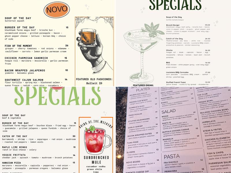 Novo Dolce LLC Menu