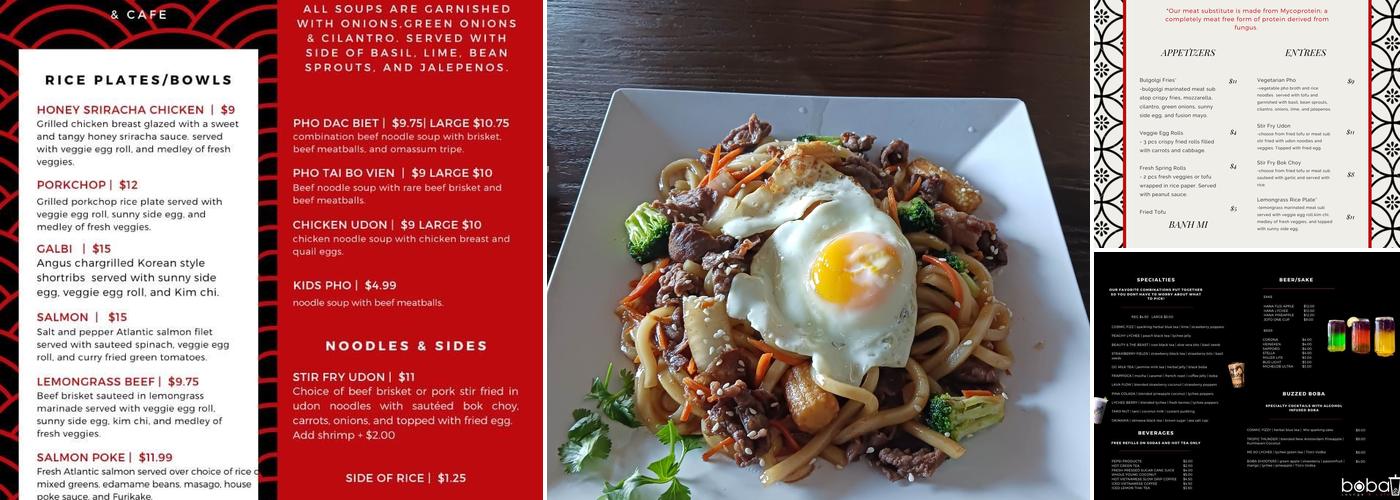 Boba Lounge & Cafe Menu