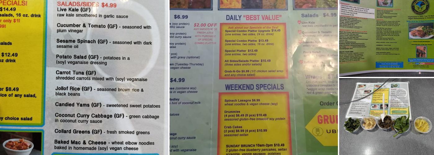 THE LAND of KUSH Menu