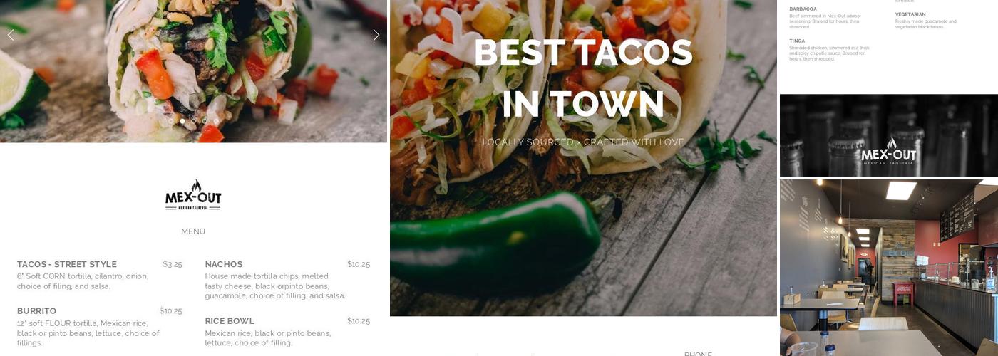 Mex-Out Menu