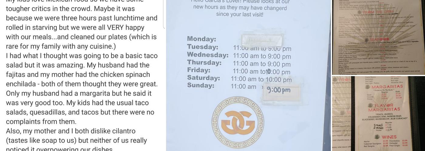 GARCIA'S GRILL OF BOWLING GREEN KY Menu