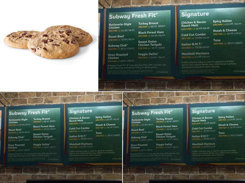 Subway Menu