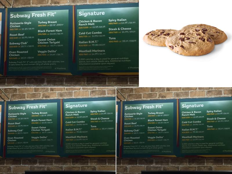 Subway Menu