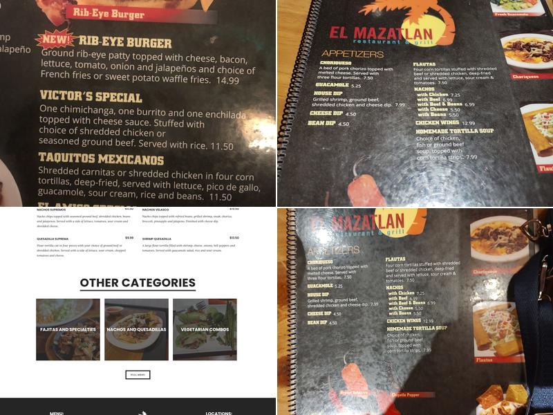 El Mazatlan Bar and Grill #8 Menu