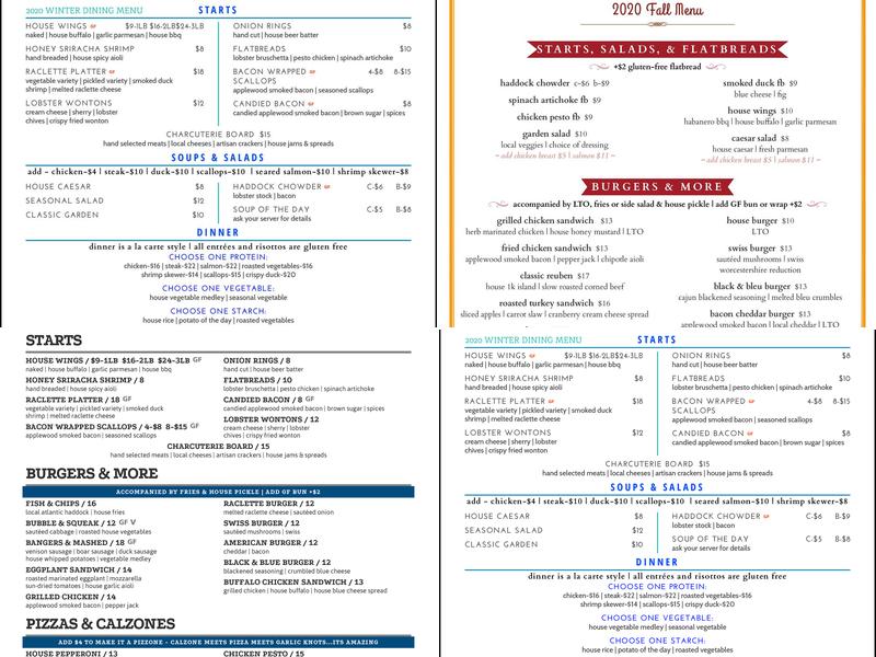 The Duck Pub & Restaurant Menu