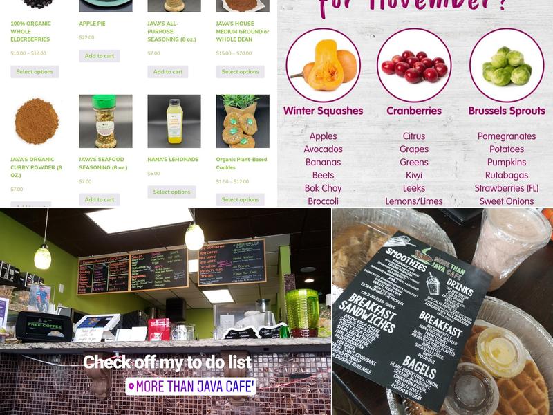 More Than Java Café Menu