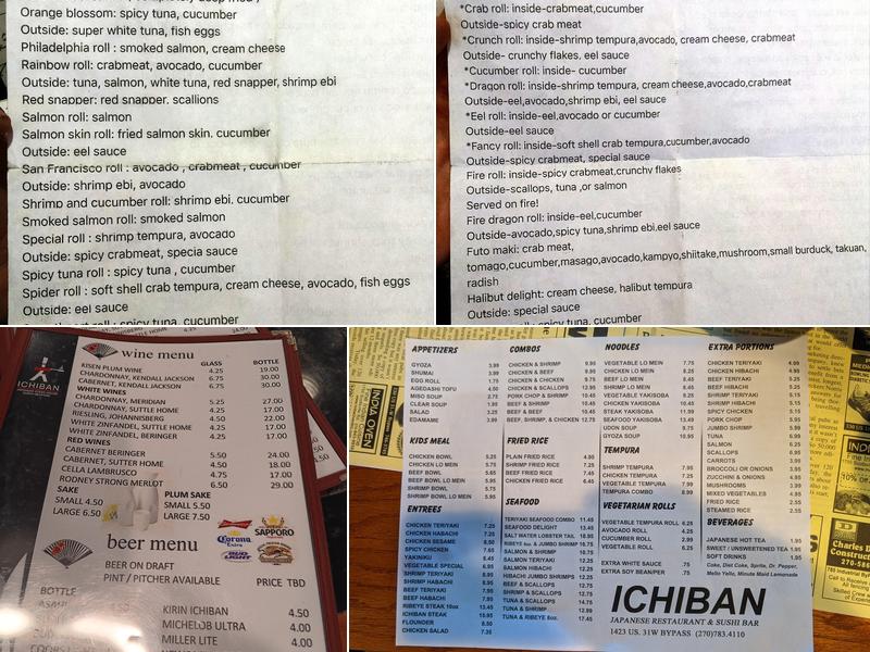 Ichiban Menu