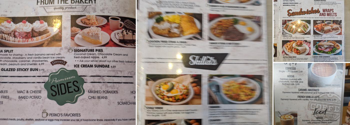 Perko's Café Menu