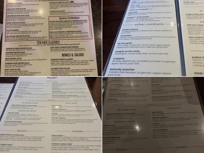 Uncle Julio's Columbia Menu