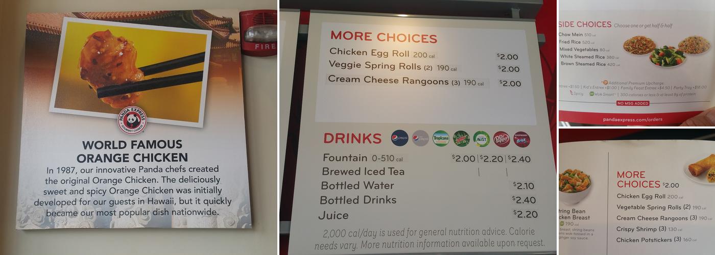 Panda Express Menu