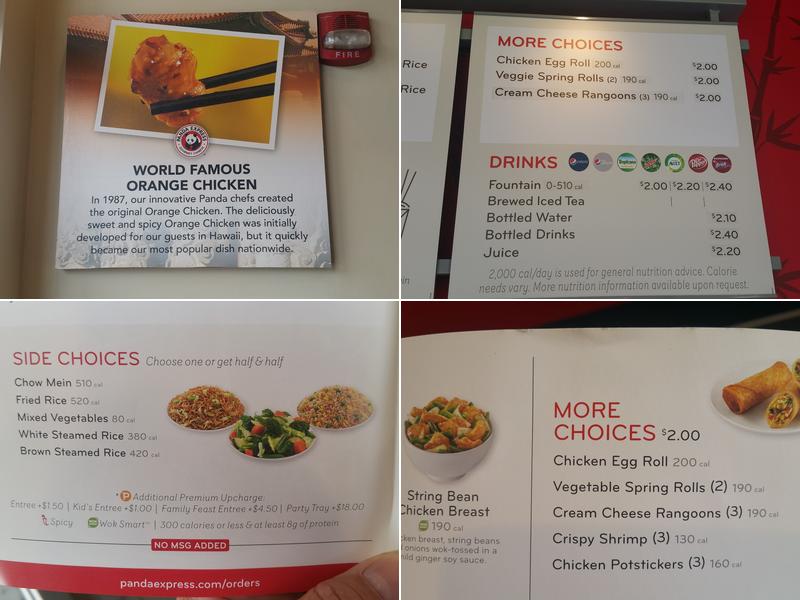 Panda Express Menu