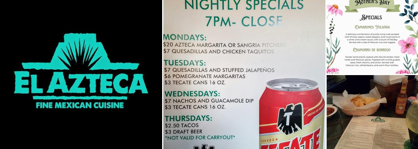El Azteca Menu