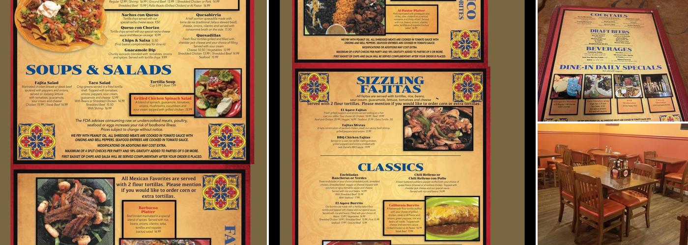El Agave Menu