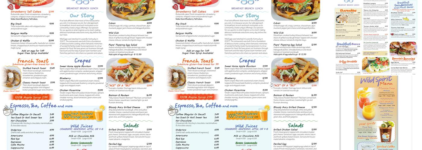 Wild Eggs Menu