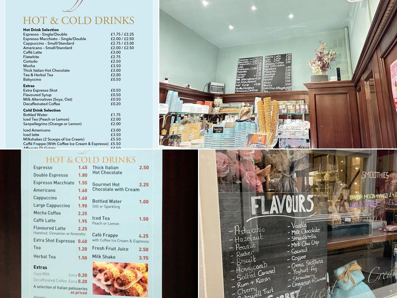 Gelateria Danieli Menu