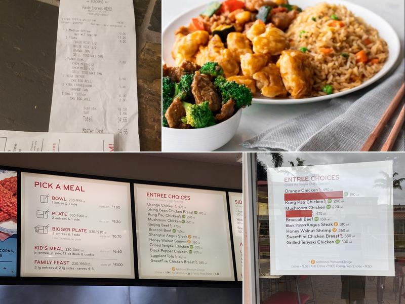 Panda Express Menu