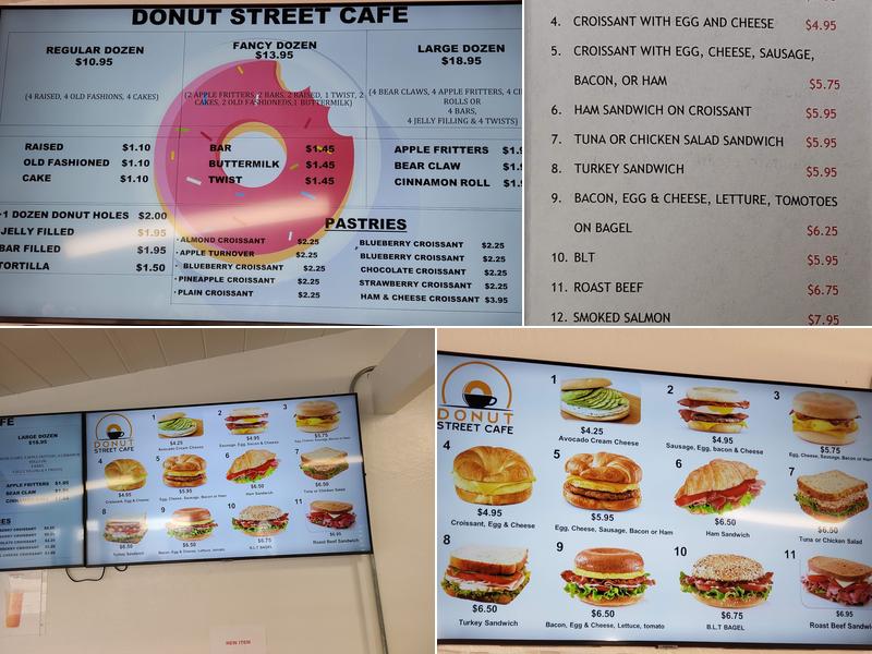 Donut Street Cafe Menu