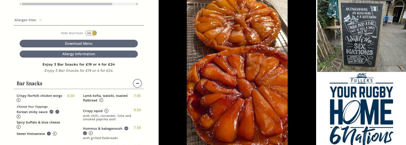 The Tap on the Line, Kew Menu