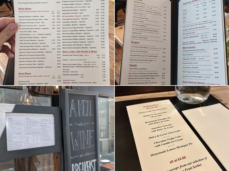 Buenos Aires Argentine Steakhouse - Richmond Menu