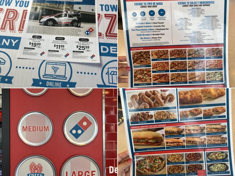 Domino's Pizza Menu
