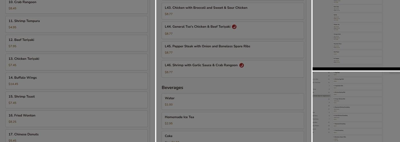 New China Kitchen Menu