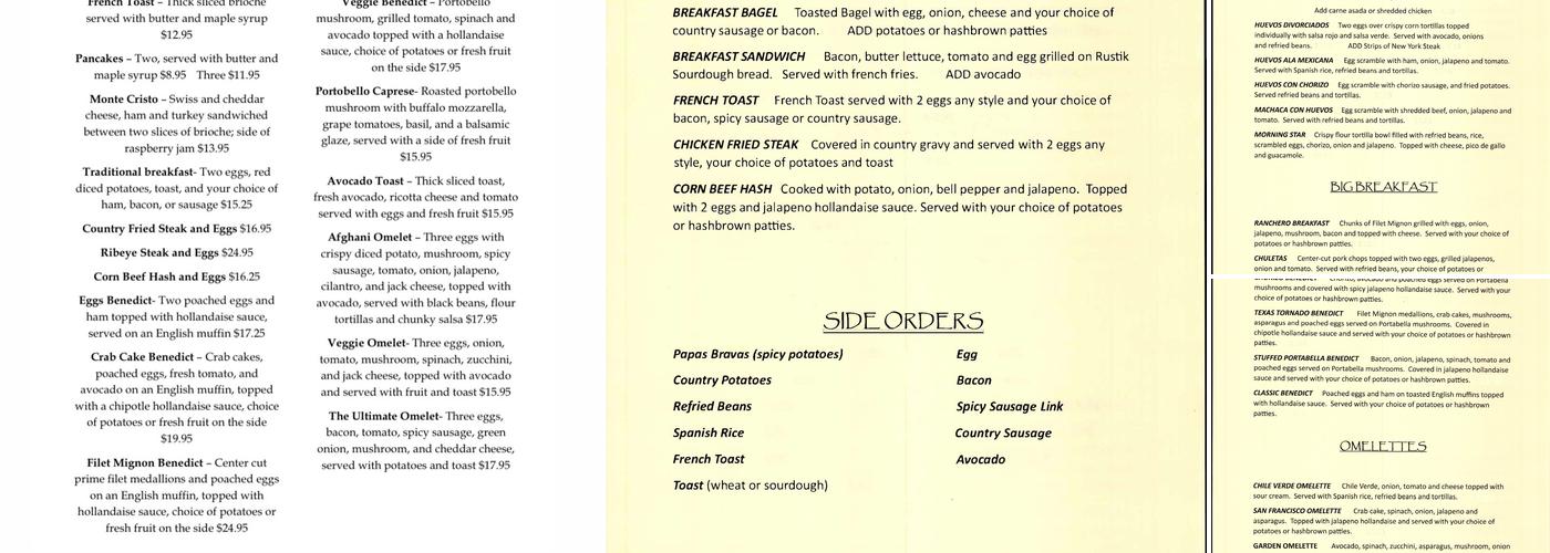 Cascada Menu