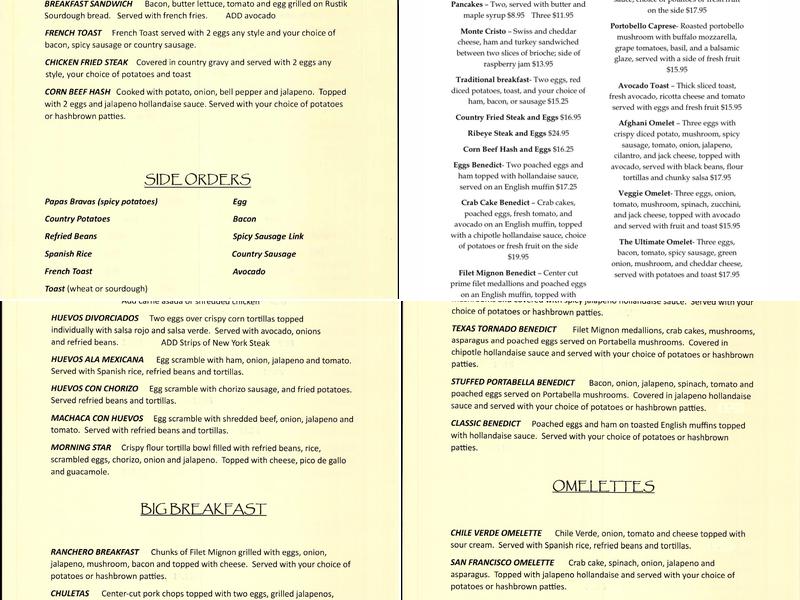 Cascada Menu