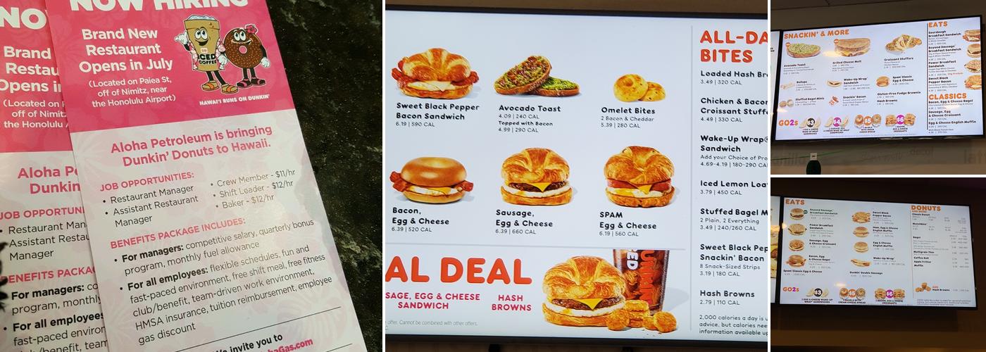 Dunkin' Menu