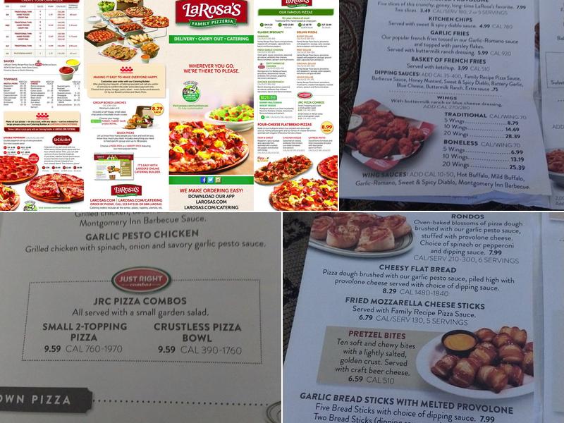 LaRosa's Pizza Clifton Menu